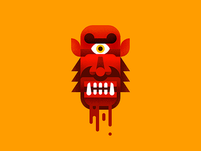 Cysquatch blood cyclops illustration mastodon metal music mythical vector