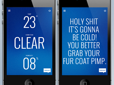 Funny Weather app clean design minimal ui weather