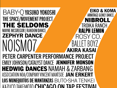 Dance Center Poster columbia college franklin gothic typography