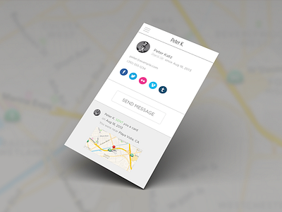 iPhone Location App app application friend interface iphone location pair profile ui ux