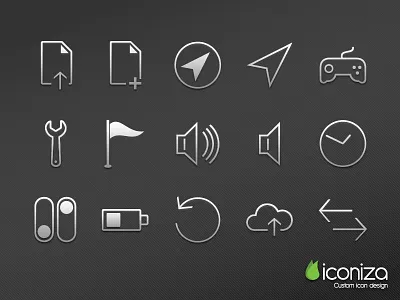 002 Thin And Clean Icon Set app design icon iconiza ios stock
