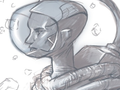 photoshop space gal studies v2 astronaut gal helmet rocks space tubes