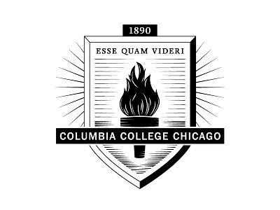 Presidential Seal crest flame light line art seal torch