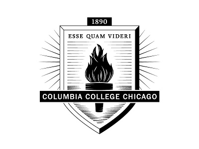 Presidential Seal crest flame light line art seal torch