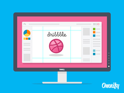 First Shot dell display dribble freebie photoshop