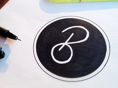 Well Brewed Design insignia proposal b hand ink lettering logo paper pen script