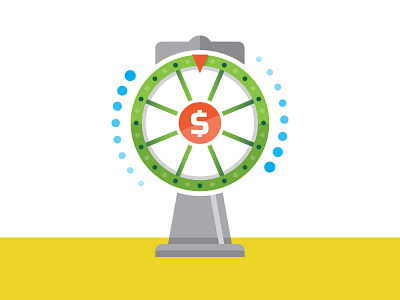 Money Wheel fun games illustration money spin wheel