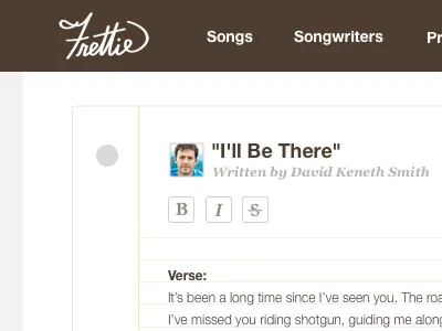 Frettie Lyrics View lyrics notebook paper songwriters