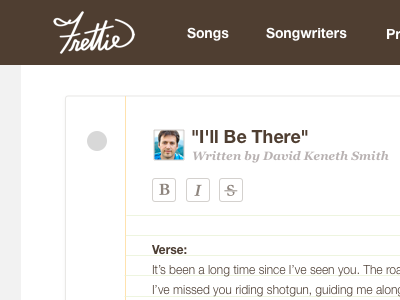 Frettie Lyrics View lyrics notebook paper songwriters