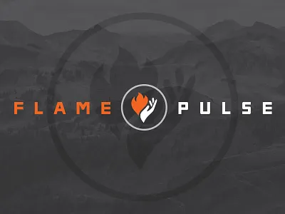 Flamepulse Logo application development fire flame heart mobile pulse saas products