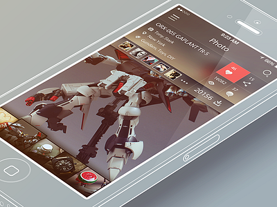 iPhone App UI (Albums ) album app ios7 iphone photo rex ui