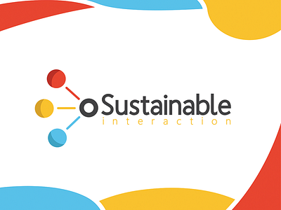 Sustainable Interaction colorful iconic logo multi color simple