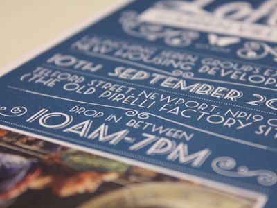 Loftus Garden Village - event invite branding design invite typography