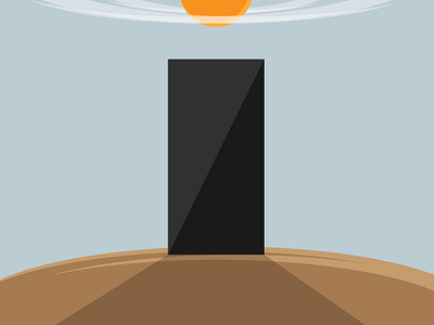 Monolith 2001 illustration minimal monolith