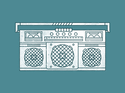 No sleep till brooklyn! boombox brooklyn illustration music vector