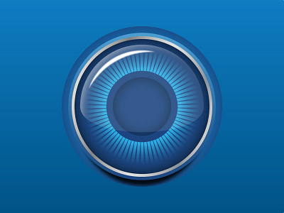 Eye Icon blue eye glossy icon