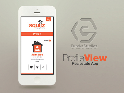 Real Estate competition housing ios ios7 orange profile view real estate