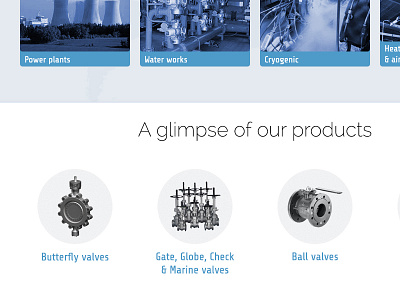 glimpse. homepage industrial product redesign valve website