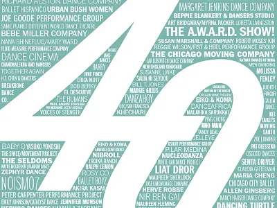 40th Season Poster columbia college franklin gothic typography