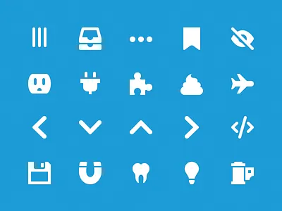 Symbolicons Junior, Update disk film icons inbox magnet outlet pixel perfect plane poop symbolicons tooth vector