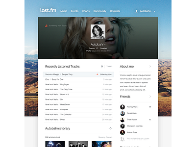 Last.fm (1) design fm gui last ui web