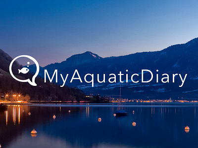 MyAquaticDiary Logo branding identity logo river seas vector web design