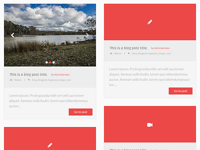 Irides - Blog Posts blog flat red theme