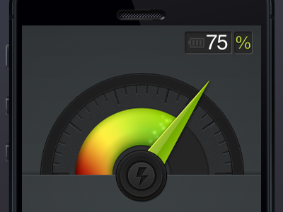 Battery battery black interface sport ui