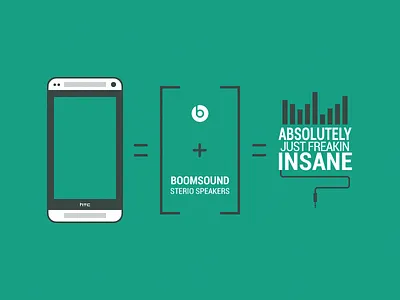 HTC One + Boomsound beats boomsound flat htc illustration music one