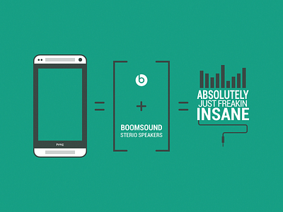 HTC One + Boomsound beats boomsound flat htc illustration music one