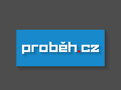 "proběh.cz" logo angular flat logo shadow