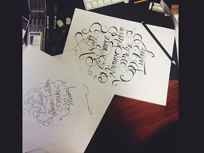 Well Behaved Women Seldom Make History (WIP) cursive elaborate fancy hand drawn lettering pen and ink quote typography women