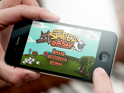 Super Sheep Dash / Logo + UI app dash game logo sheep ui