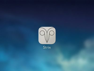 Strix Icon app blue grey icon ios ios7 owl strix twitter