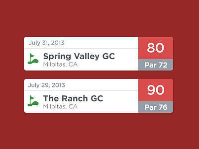 Scorecard Widget app feed ios iphone apps layout pickers score stream ui ui design user interface widget