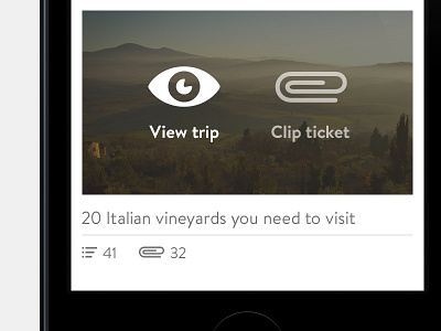 View Trip flat minimal mobile first responsive web