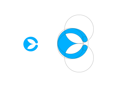 fishtail and its circular cutting design logo
