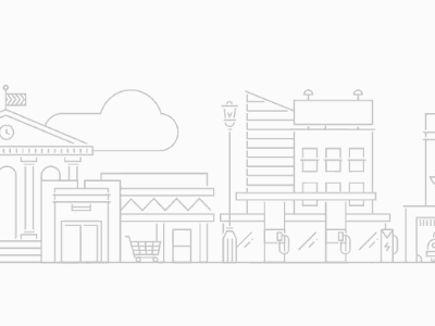 Zebra drive by animated buildings car city iz lines