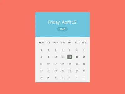 Ui Kit Date date flat friendly interface kit month ui user ux web widget