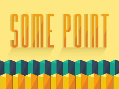 Some Point flat geometric illustration point shadows shapes triangles type typography vector yellow
