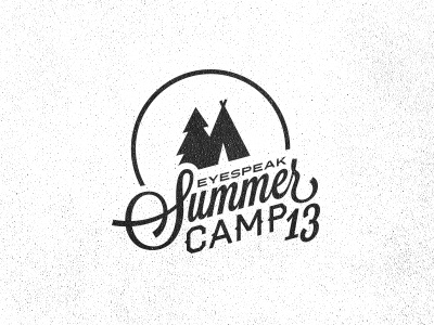 ES Summer Camp camp design fonts logo lost simple summer tshirt type