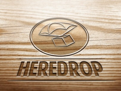 HereDrop creative design drop logotype