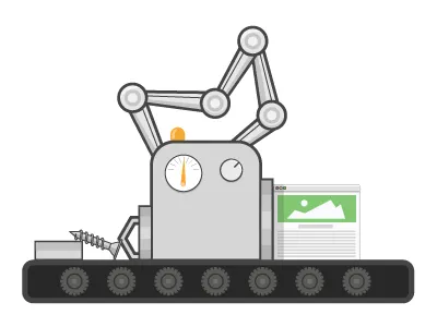 Website Builder Illustration bolts machine nuts screws website website builder