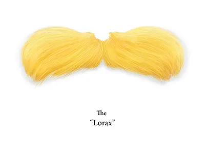 The Hairy Face of Hollywood - The Lorax collection illustration photoshop vector