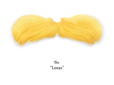 The Hairy Face of Hollywood - The Lorax collection illustration photoshop vector