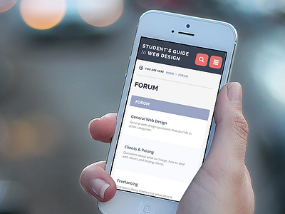 iPhone Version forum iphone mobile mobile version responsive user interface web design website