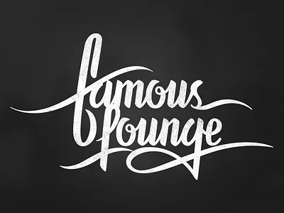 Famous Lounge Typo branding franzi designs typography