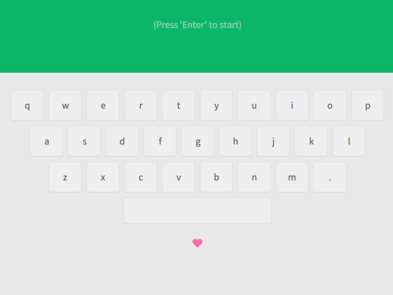 Keyboard for a simple js based game button css flat design html ui web design