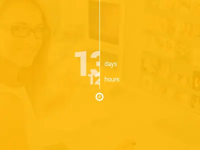 CountDown clock countdown flat hour minutes time watch widget yellow