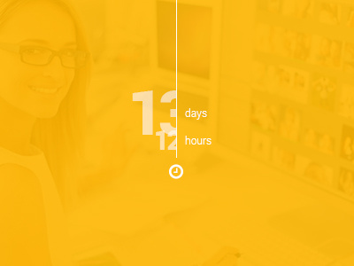 CountDown clock countdown flat hour minutes time watch widget yellow